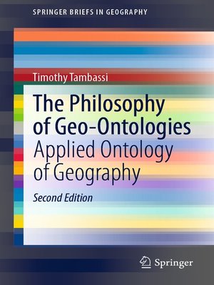 cover image of The Philosophy of Geo-Ontologies